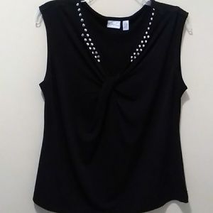 Black Sleeveless Blouse